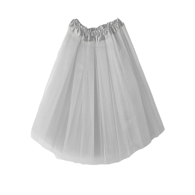 Timegard Girls Clothes Cute Elastic Waist Lightweight Loose Solid Color Flowy Mesh Skirts for Dance