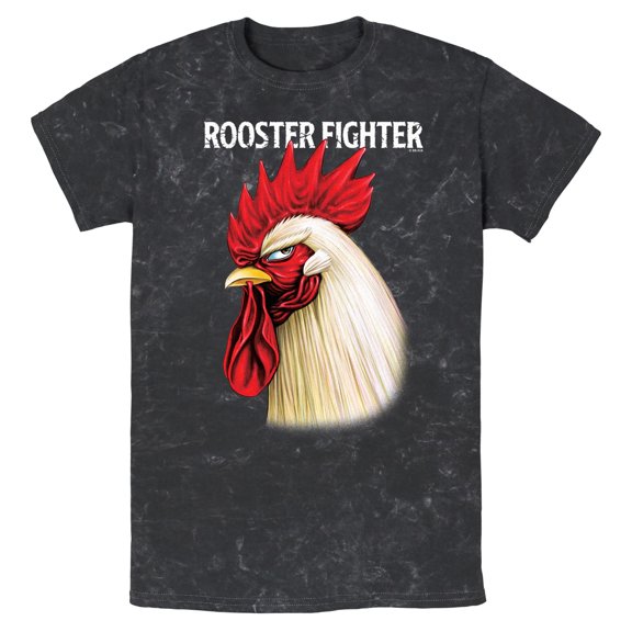 Mens Rooster Fighter Classic Bird Portrait T Shirt