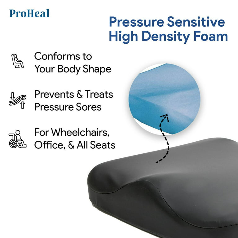 Proheal 4 Inflatable Wheelchair Seat Air Cushion 16 x 16 - Includes Pump,  Nylon Cover, and Repair Kit 