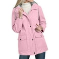 thumbnail image 6 of Godom Womens Waterproof Rain Jacket with Hood,Teen Girls Lightweight Long Sleeve Windbreaker 2025 Fashion Coats,Zip Up Drawstring Raincoat with Pockets, 6 of 6