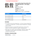 thumbnail image 2 of Front and Rear Brake Pad and Rotor Kit - Compatible with 2010 - 2014 Subaru Legacy 2011 2012 2013, 2 of 2