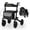 Black, variant on Goplus Walker for Seniors Folding Rollator Walker with 9" Pneumatic Tires for All Terrain Black