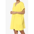 thumbnail image 3 of Robe Mini Babydoll en Gaze de Coton à Manches Courtes Col en V Décontractée pour Femmes, 3 of 7