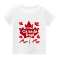 thumbnail image 3 of AJTQTH Summer Tees for Girls Boys Unisex Canada Day Maple Novelty Printed Tshirts Short-Sleeve Crewneck Tops Casual Comfy Lightweight Shirts Blouses Gift for Holiday White 5 Years, 3 of 3