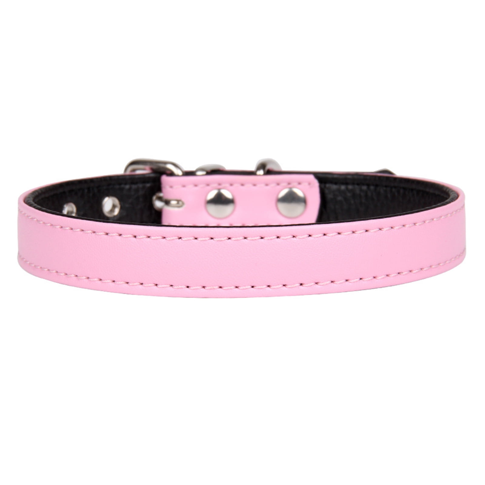 Faux Leather Soft Dog Collars,Durable Adjustable Pet Collars for Small