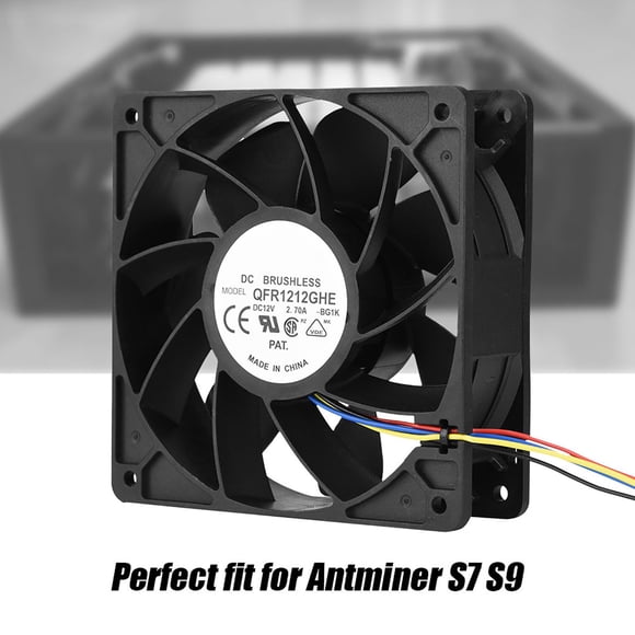 Ventilador de refrigeración de repuesto de 12 V CC, 2,7 A, 6000 RPM, conector de 4 pines para Antminer S7 S9