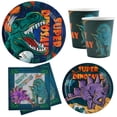 thumbnail image 1 of Juego de Vajilla Dinosaurios para Niños Verde, 20 Invitados, Platos, Servilletas y Tazas de Fiesta, 1 of 7