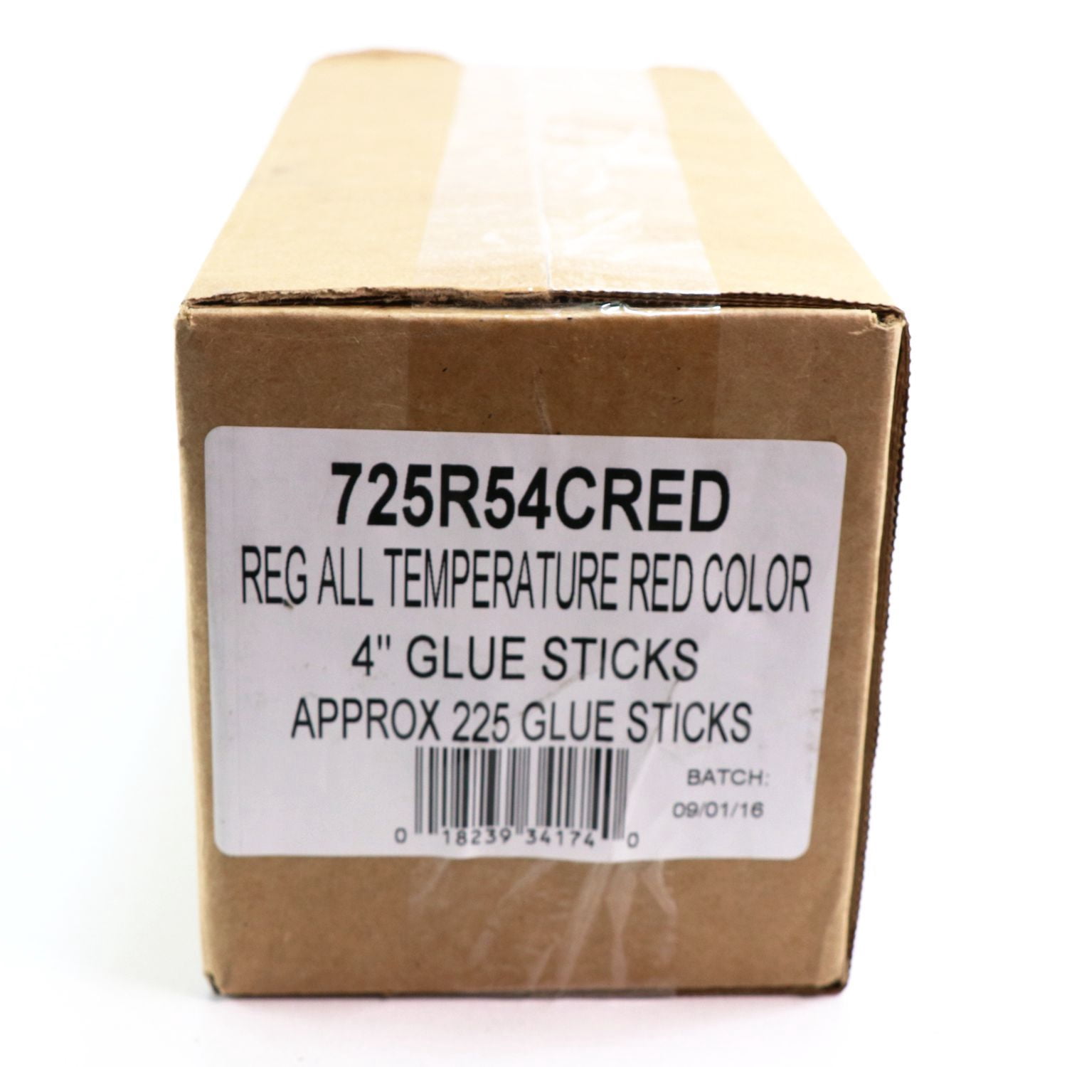 725R54CRED Full Size 4" Red Color Hot Glue Stick - 5 lb Box
