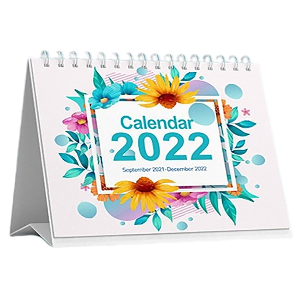 20212022 Desk Calendar Standing Desk Calendar Flip Desktop Calendar for Organizing & Planning