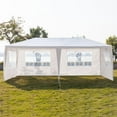 thumbnail image 5 of 10'x20' Outdoor Party Tent with 6 Removable Sidewalls, Waterproof Canopy Patio Wedding Gazebo, White, 5 of 21