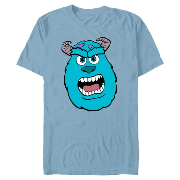 Disney and Pixar’s Monsters, Inc. Sulley Big Face Costume - Short Sleeve Blended T-Shirt for Adults - Customized-Ocean Blue