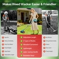 thumbnail image 5 of TNTANTS Weed Wacker Cordless, 3-in-1 Lightweight Electric String Trimmer with 3 Types of Blades, Wheels, 24V Battery, Weed Eater Grass Trimmer/Edger/Brush Cutter for Lawn Yard Garden (Blue), 5 of 12