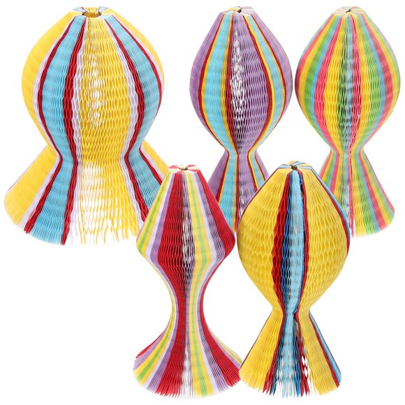 ADDHAT 5Ud Sombrero Florero De Arcoíris Plegable Panal Para Uso En