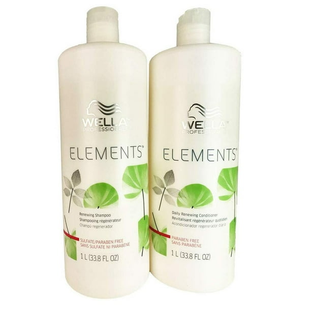 Wella Elements Lightweight Renewing Shampoo, Conditioner Liter Duo set