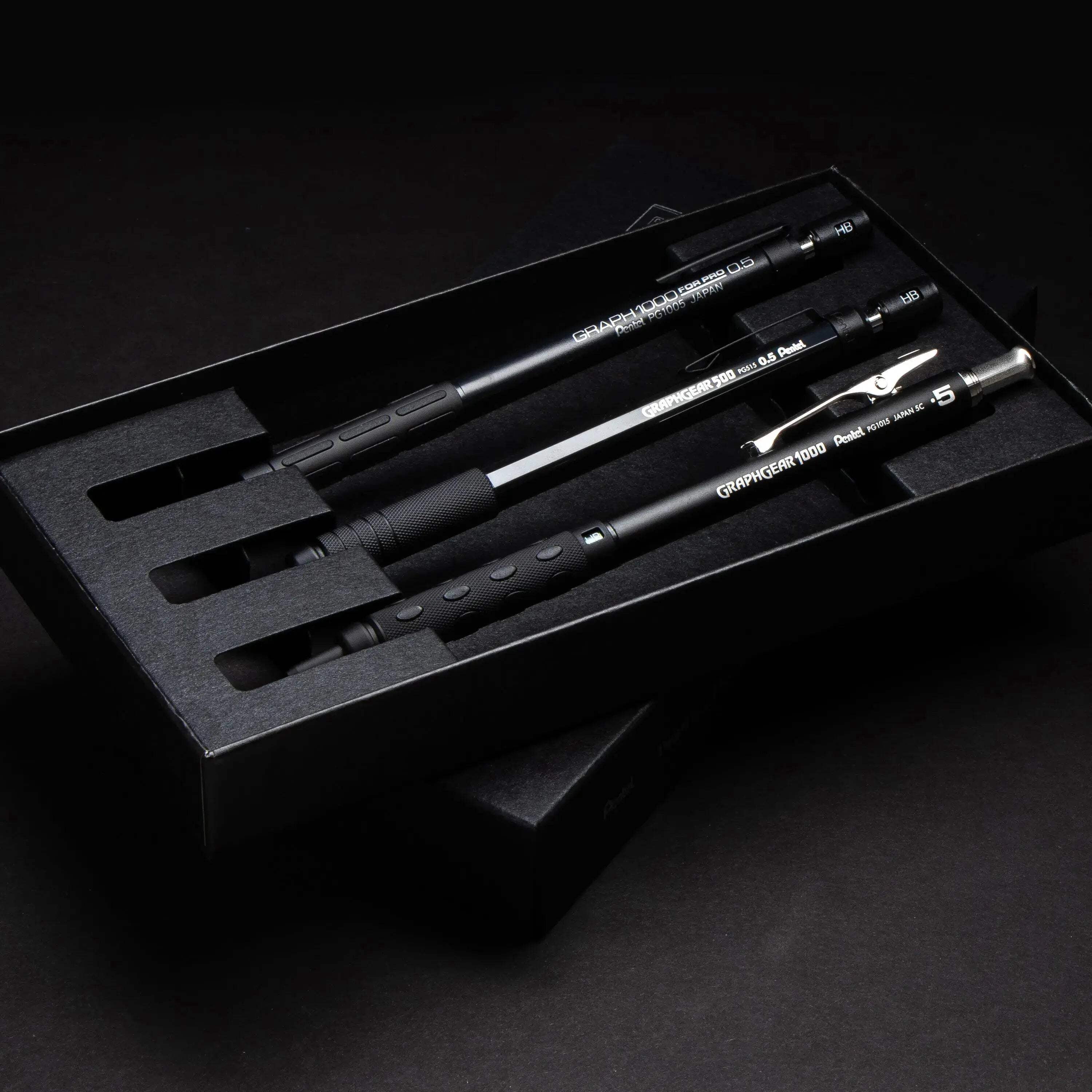 Pentel GraphGear/Graph Black Edition, Mechanical Drafting Pencils, Pentel 60th Anniversary Limited Edition Collectors Set