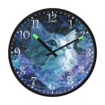 thumbnail image 2 of Voice Activated Clock with Glow Light 12 Inch Large Silent Wall Clock Battery Operated for Home Decor Cute Blue and White Cat, 2 of 8