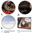 thumbnail image 3 of Designart "Rural Icons Red Old Cart" Old American Cart Floater Framed Wall Decor, 3 of 7