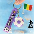 thumbnail image 1 of Productos con temática de deportes de pelota Llaveros de balón de fútbol realistas Accesorios Mercancía Llaveros tridimensionales Llavero de metal, 1 of 6