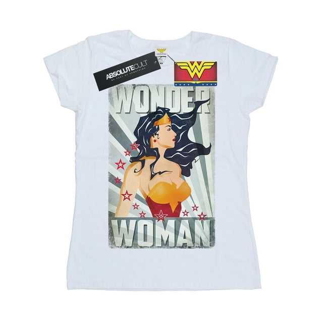 DC Comics T-Shirt en Coton pour Femmes Wonder Woman avec Affiche