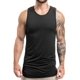 thumbnail image 2 of Camisetas de entrenamiento extendidas para hombre, camisetas de gimnasio para hombre, color negro/caqui, T05 Negro - G Negro - G Xishao ropa, 2 of 2