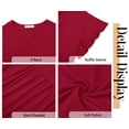 thumbnail image 6 of Fantaslook Summer Dresses for Women Ruffle Sleeve V Neck Midi Dresses Fashion Casual Flowy Vacation Sundress, 6 of 9