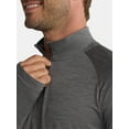 thumbnail image 4 of Athletic Works Men's & Big Men's Space Dye Jersey Quarter Zip Long Sleeve Shirt, Sizes S-3XL, 4 of 5