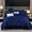 Navy Blue, variant on Grey Satin Comforter Set Full Size with Sheet Set,10 Pcs Wrinkled Satin Bedding,Pinch Pleat Satin Bed Set,Queen Bed in a Bag,Silk Like Satin Bed Sheets,Silky Luxury Comforter Grey Bedding Set