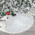 thumbnail image 6 of ESULOMP Christmas Tree Skirt, 31 Inch White Soft Faux Fur Tree Skirts Plush Christmas Decorations, White Ornaments Christmas Tree Skirts Xmas Decorations Indoor Holiday Party Decor, 6 of 9