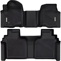 RVNI Floor Mats for 2019-2025 Chevrolet Silverado GMC Sierra 1500 & 2020-2025 2500HD 3500HD Crew Cab Bench Seat TPE All-Weather Protection Floor Liners