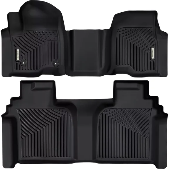 RVNI Floor Mats for 2019-2025 Chevrolet Silverado GMC Sierra 1500 & 2020-2025 2500HD 3500HD Crew Cab Bench Seat TPE All-Weather Protection Floor Liners