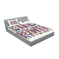 thumbnail image 2 of Ambesonne Feminist Fitted Sheet & Pillow Sham Set, Hippie Boho Girl Words, Full, Multicolor, 2 of 2