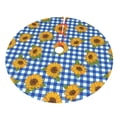 thumbnail image 5 of Cauagu 30" Christmas Tree Skirt Sunflowers Pattern Christmas Tree Decorations Tree Mat for Xmas Decorations Occasion Holiday Home Decor -30", 5 of 7