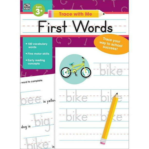 Carson Dellosa CD705219BN Trace with Me First Words Activity Book