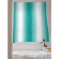 thumbnail image 3 of Sheer Curtains 63 Inch Length 2 Panels Set for Bedroom, Aqua White Ombre Semi Sheer Curtains for Windows, Gradient Abstract Minimalist Aesthetic Voile Window Treatments Rod Pocket Curtain, 3 of 7