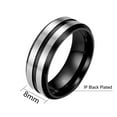 thumbnail image 3 of ringheart Black Matching Rings His Her Ring Sets Couple Rings AAA CZ Women Wedding Ring Sets for Him and Her Men and Women Ring, 3 of 7