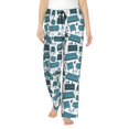 thumbnail image 2 of Picia Modern Furniture Womens Soft Woven Cotton Elastic Waistband Sleep Pajama Pant Lounge Sleep Pant With Pockets And Drawstring-Small, 2 of 9