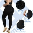 thumbnail image 4 of OLENNZ Plus Size Leggings for Women 4X-Large High Waist Workout Black Yoga Pants, 4 of 5