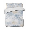 thumbnail image 2 of Blue Beige Floral Twin Size Down Alternative Comforter, Lightweight Comforter Quilt Bedding Set with Pillow Shams Vintage Smear Abstract Art All Seasons Bed Comforter Duvet Insert 68"x86", 2 of 7