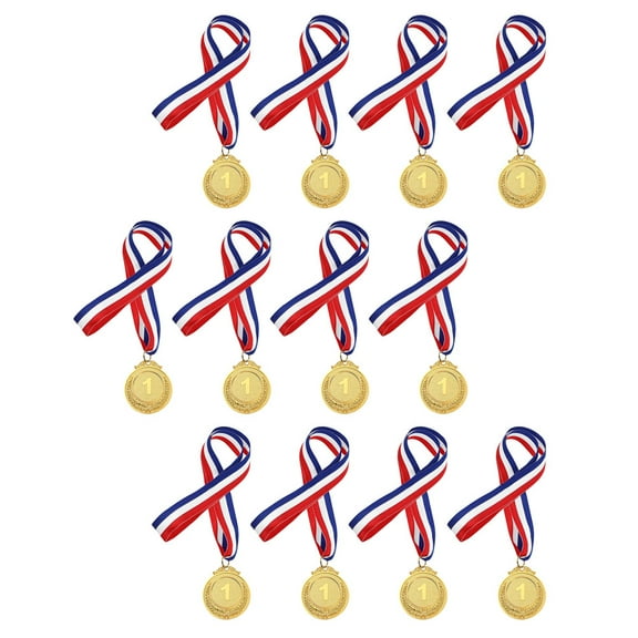 ifundom 12Pcs Soccer Medals for Awards with Comfortable Hanging Ribbon for Sports