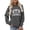 Dark Gray, variant on EaseDay Women's Game Day Sweatshirt Football Graphic Chenille Patch Long Sleeve Pullover Casual Football Shirts for Women and Game Day Outfits