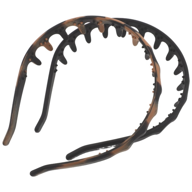 unbranded 2Ud Diademas De Silicona Antideslizantes Con Peine Para Deportes Yoga Gimnasio Y Cuidado Facial Multicolor
