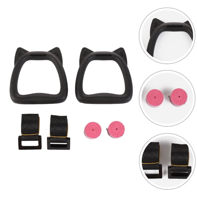 Phenofice 1 Set of Pull Up Rings Workout Hanging Circles with Non-slip Grip Assorted Color for Children