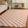 thumbnail image 2 of SAFAVIEH Ebony Camille Checkered Area Rug, Rust/Ivory, 6' x 6' Square, 2 of 11