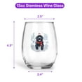 thumbnail image 5 of Playful Newfoundland Welcomes Winter Snowy Day with Cardinal Bird 15oz Stemless Wine Glass Mug Newfie Dog Lover Gifts Wine Glasses Cup - 2017, 5 of 5