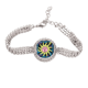 thumbnail image 1 of Mitos lgends Mexicon cultura elemento grabado Pulsera de tobillera de cadena de tenis, joyería de diamantes, 1 of 3