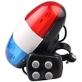 thumbnail image 1 of Luz trasera de bocina electrónica de bicicleta para luz de bicicleta electrónica con 4 tonos sirena de policía fuerte bicicleta trompeta ciclismo bocina luz de campana 1 ud. Adepaton LL-1760, 1 of 5