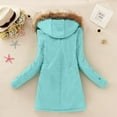 thumbnail image 6 of UJNDER Women's Warm Thickened Overcoat Winter Fashion Lined Hooded Coat Jacket Outwear Winter Jackets for Women Bean Green XXXL, 6 of 6