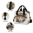 thumbnail image 5 of Lunch Bag Portable Crossbody Meal Bag Cooler Bag Insulated Lunch Bag Food Bag Handheld & Crossbody Design Beautiful Watercolor Leopard, 5 of 6