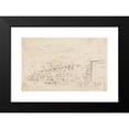 thumbnail image 2 of Cornelius Varley 18x13 Black Modern Framed Museum Art Print Titled - Study of a Stonewall and a Gate, 2 of 5
