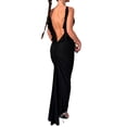 thumbnail image 2 of Coduop Women's Sleeveless Bodycon Long Dress Ruffles Backless Ruched Evening Cocktail Long Dress, 2 of 8